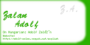 zalan adolf business card